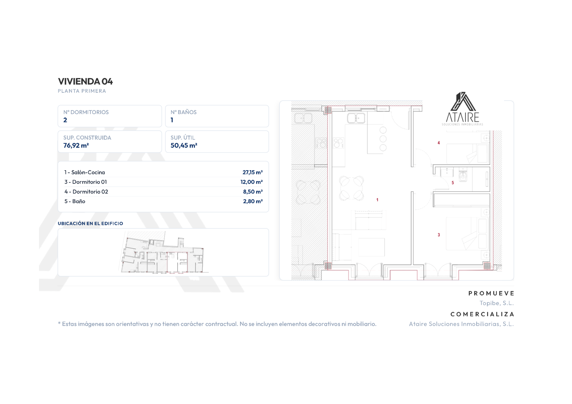 Plano arquitectónico Vivienda 04